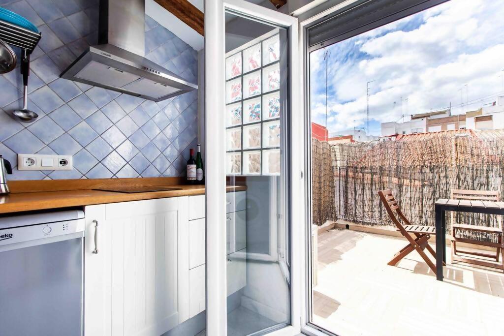 Estudio Para Parejas Con Terraza En La Playa Valencia Luaran gambar